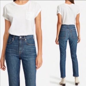 Everlane High Waist Cheeky Straight Jeans